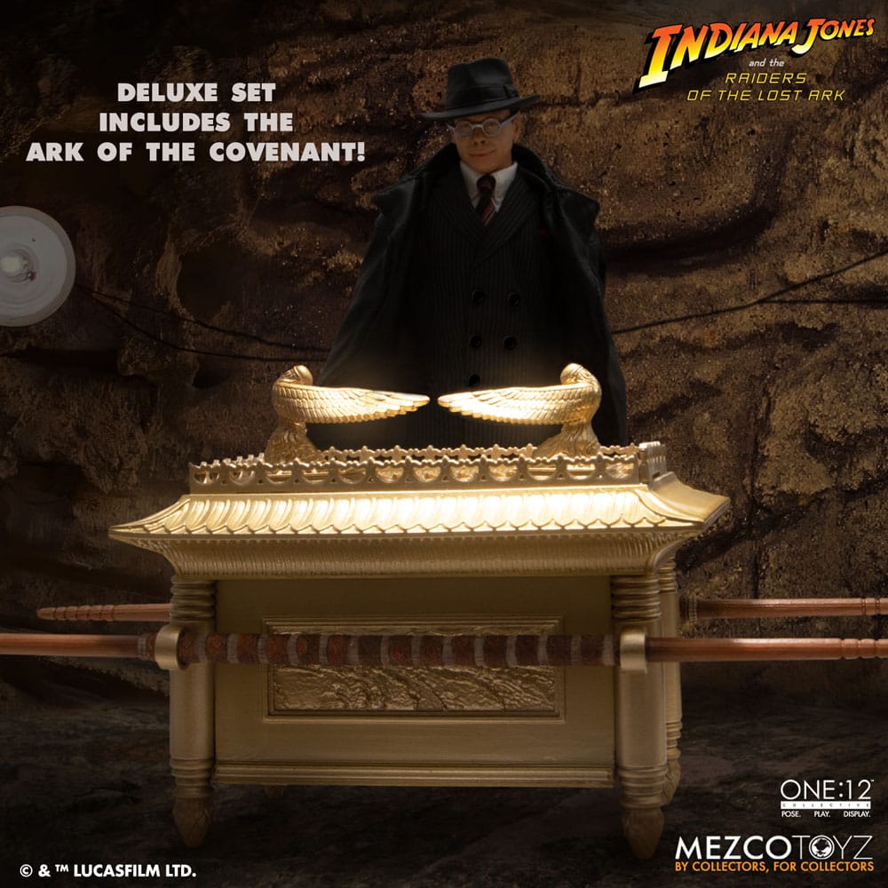 Indiana Jones Action Figure 1/12 Major Toht and Ark of the Covenant Deluxe Boxed Set 16 cm